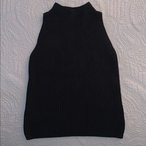 GAP black ribbed knit sleeveless sweater